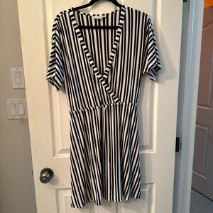 Black and White Striped Dress